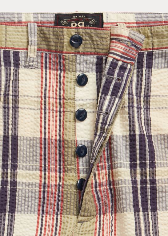 multi blå Mænd Ralph Lauren officer seersucker madras kort Z426B8700