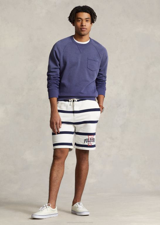 nevis/cruise navy Mænd Ralph Lauren 8,5-tommer fleecekort med stribet logo Z426B917