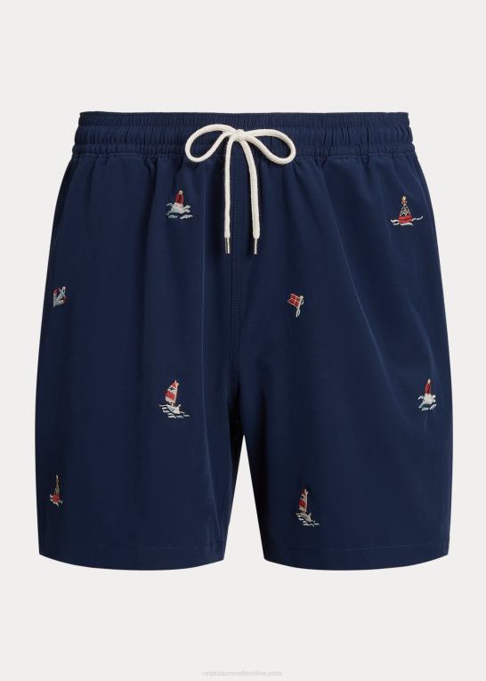 newport flåde Mænd Ralph Lauren 5,75-tommer klassisk badebukser til rejsende Z426B8564