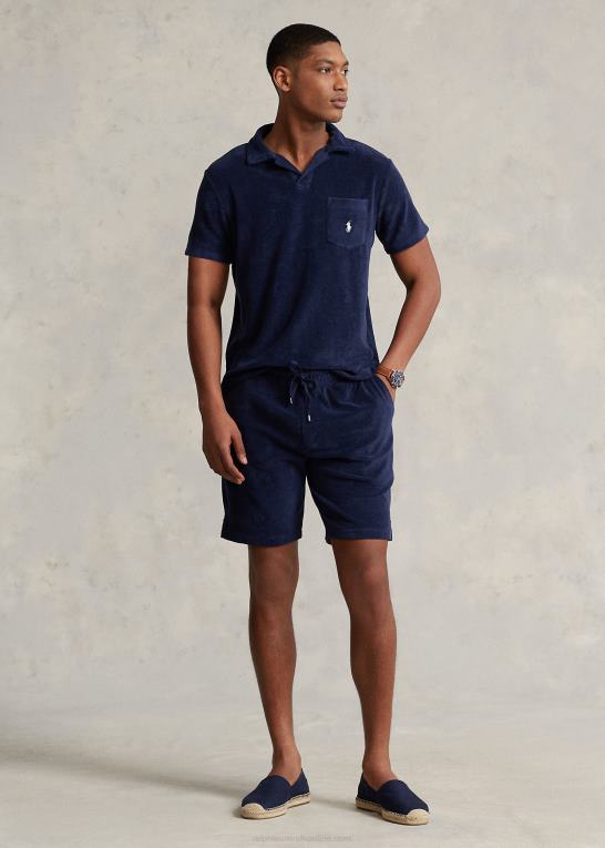 newport flåde Mænd Ralph Lauren 7,5-tommer frotté snøre kort Z426B423