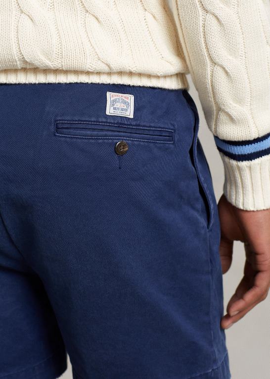 newport flåde Mænd Ralph Lauren cormac 5-tommer afslappet pasform plisseret kort Z426B8446