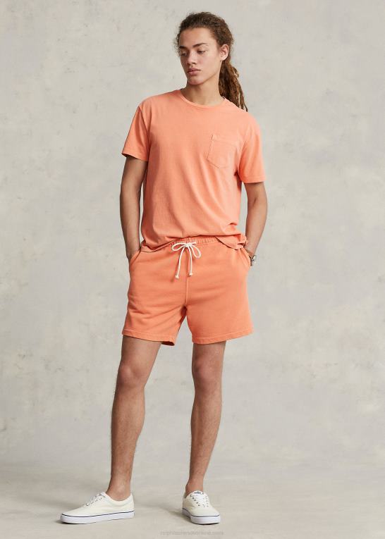orange Mænd Ralph Lauren 6-tommer beklædningsfarvet fleece short Z426B693