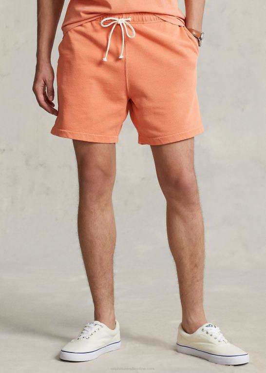 orange Mænd Ralph Lauren 6-tommer beklædningsfarvet fleece short Z426B693