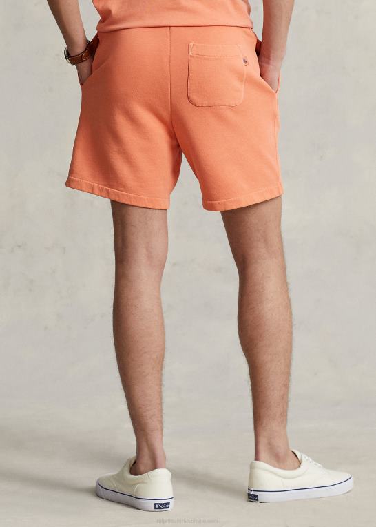 orange Mænd Ralph Lauren 6-tommer beklædningsfarvet fleece short Z426B693