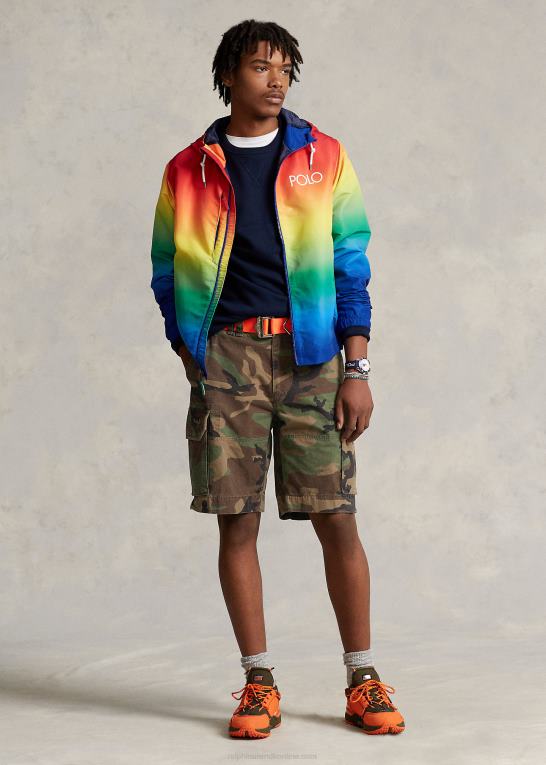 overskydende camo Mænd Ralph Lauren 10,5-tommer cargo shorts med klassisk pasform Z426B375