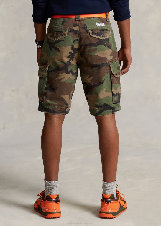 overskydende camo Mænd Ralph Lauren 10,5-tommer cargo shorts med klassisk pasform Z426B375