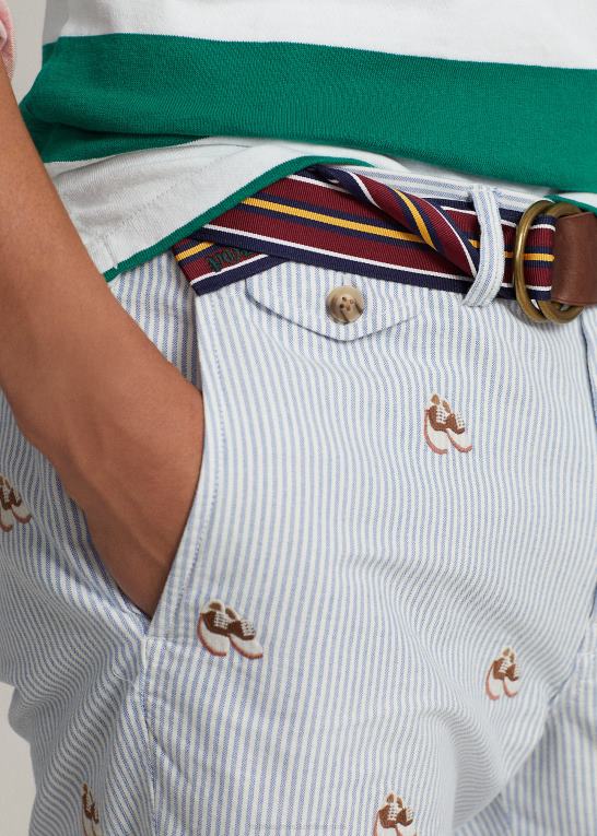 oxford stribe Mænd Ralph Lauren 8-tommer oxford short i lige pasform Z426B959