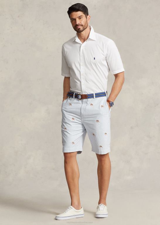 oxford stribe Mænd Ralph Lauren stræk klassisk fit chino short Z426B1612
