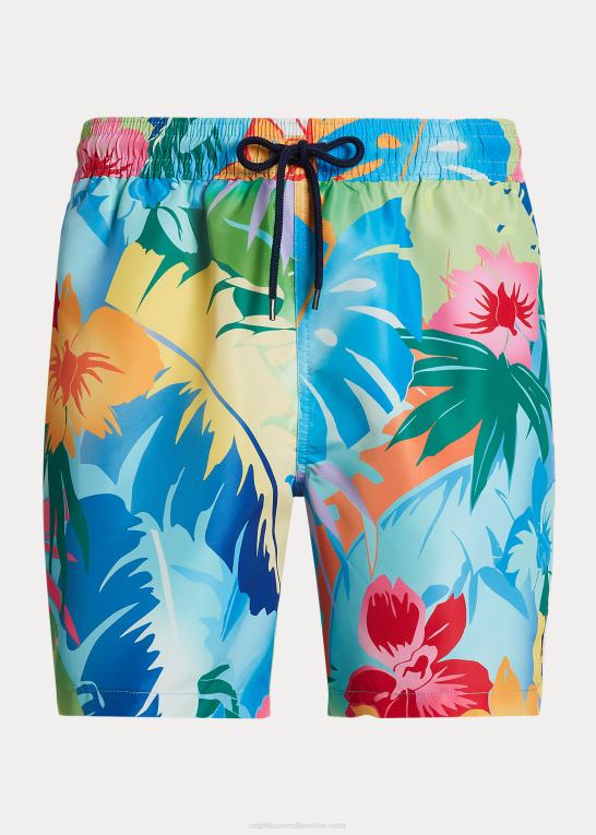 palme bugt blomstret Mænd Ralph Lauren 5,75-tommer klassisk badebukser til rejsende Z426B733