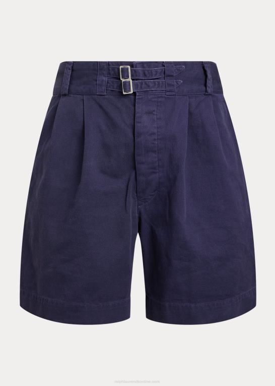 rl flåde Mænd Ralph Lauren 7-tommer afslappet pasform plisseret twill kort Z426B8595