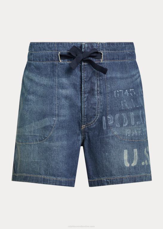 sachuset Mænd Ralph Lauren 5-tommer denimshorts med klassisk pasform Z426B1195