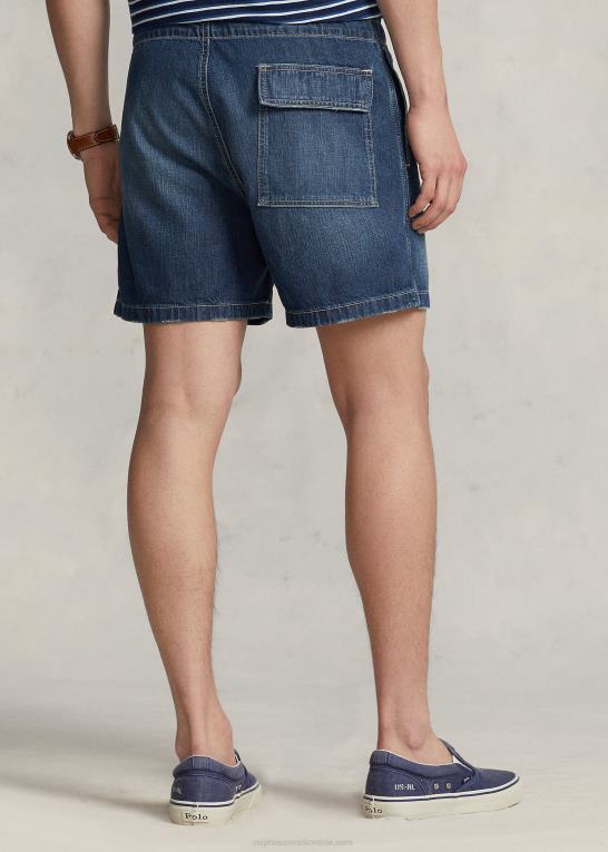 sachuset Mænd Ralph Lauren 5-tommer denimshorts med klassisk pasform Z426B1195