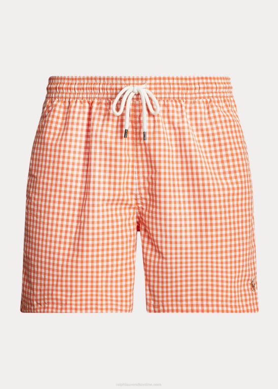 sejler orange gingham Mænd Ralph Lauren 5,75-tommer klassisk badebukser til rejsende Z426B452