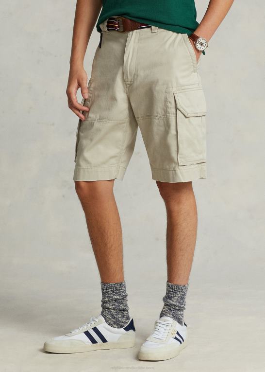 sten Mænd Ralph Lauren 10,5-tommer klassisk pasform twill cargo short Z426B252