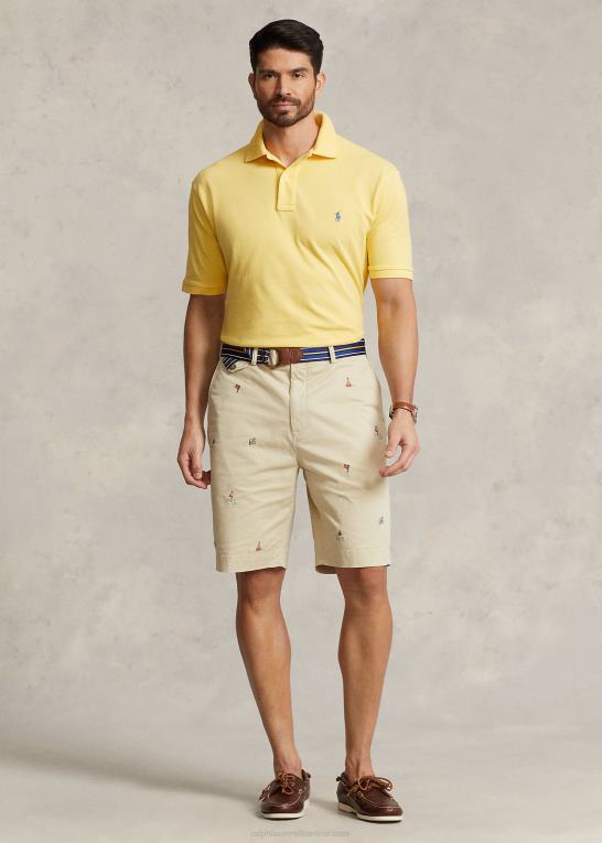 talgcreme nautisk Mænd Ralph Lauren nautisk stretch chino short med klassisk pasform Z426B1800