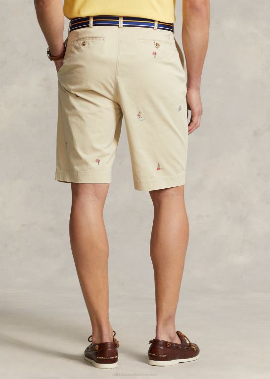talgcreme nautisk Mænd Ralph Lauren nautisk stretch chino short med klassisk pasform Z426B1800