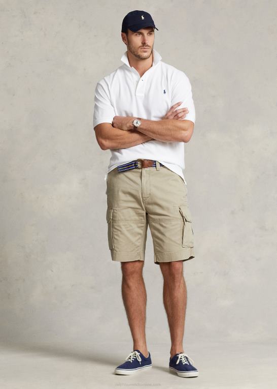 tan Mænd Ralph Lauren klassisk pasform twill cargo short Z426B1406