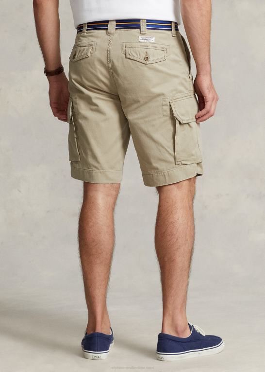 tan Mænd Ralph Lauren klassisk pasform twill cargo short Z426B1406