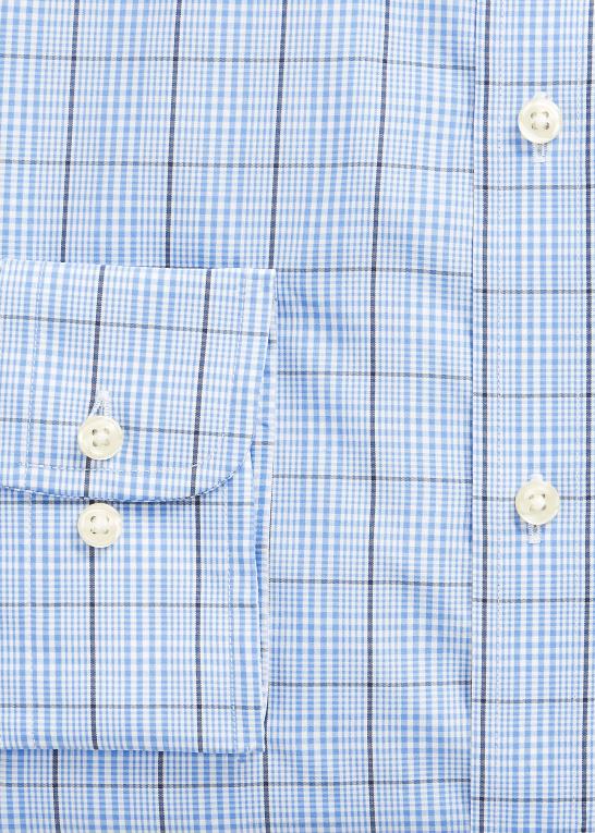 5497 blå/hvid multi Mænd Ralph Lauren slim fit plaid præstationsskjorte Z426B1260