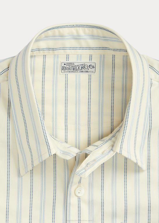 Mænd Ralph Lauren slim fit stribet dobbyskjorte Z426B1793