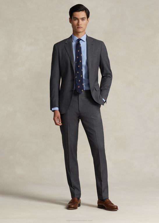 azurblå/hvid Mænd Ralph Lauren stribet let pleje stretch poplin skjorte - alle passer Z426B448