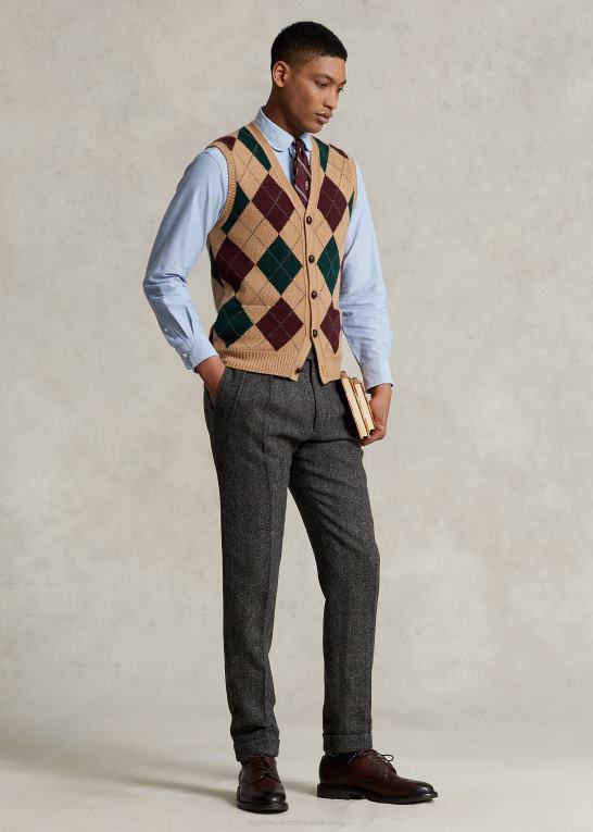 blå Mænd Ralph Lauren morehouse kollektion monogram skjorte Z426B1283