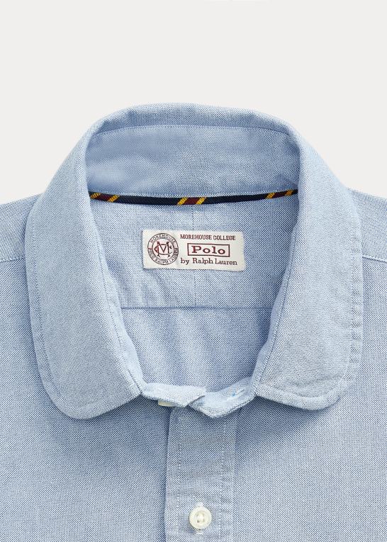 blå Mænd Ralph Lauren morehouse kollektion monogram skjorte Z426B1283
