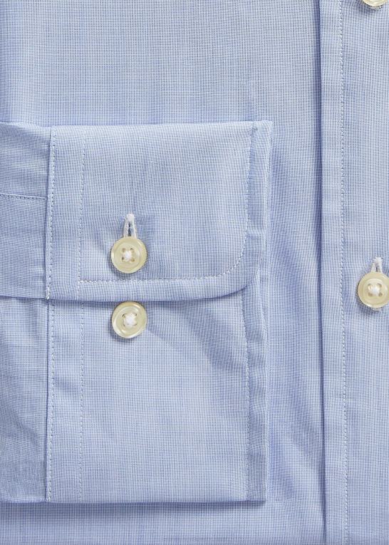 blå Mænd Ralph Lauren regent custom fit poplin skjorte Z426B8482