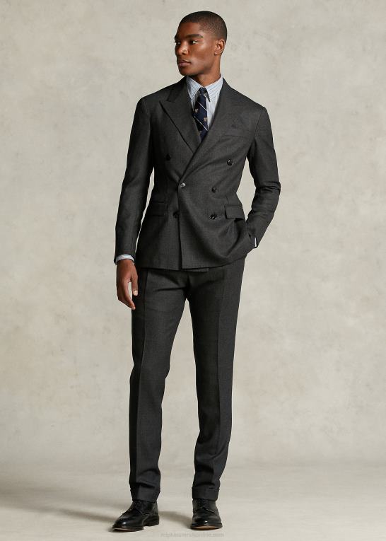 blå/hvid Mænd Ralph Lauren morehouse kollektion monogram skjorte Z426B1292