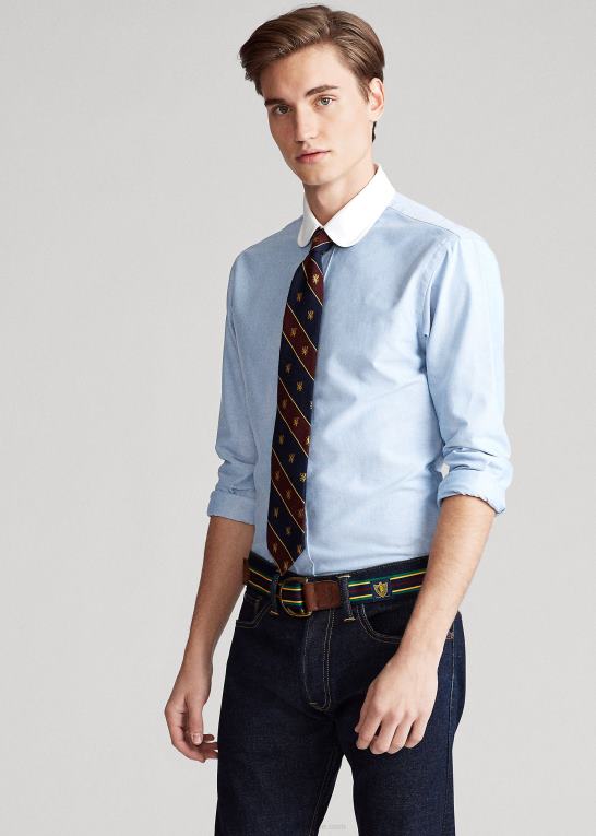 bsr blå Mænd Ralph Lauren custom fit oxford skjorte Z426B958