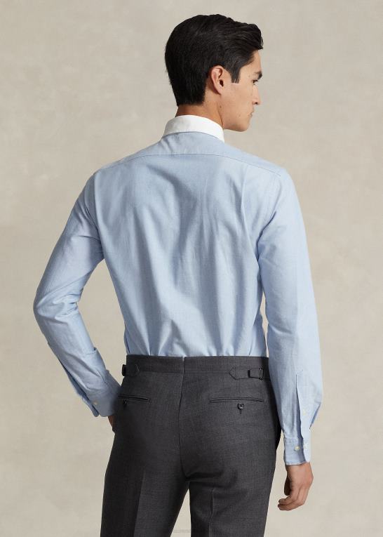 bsr blå Mænd Ralph Lauren custom fit oxford skjorte Z426B958