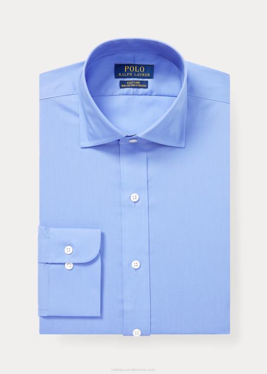 copen blå Mænd Ralph Lauren custom fit poplin skjorte Z426B913
