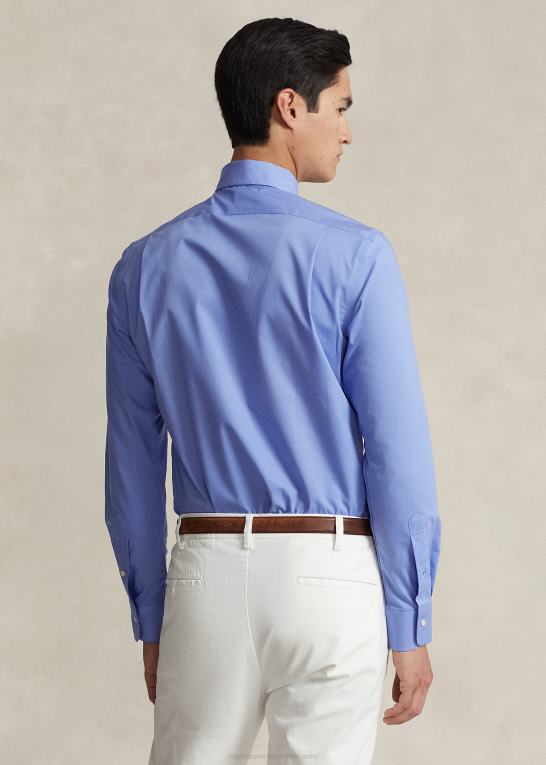 copen blå Mænd Ralph Lauren custom fit poplin skjorte Z426B913