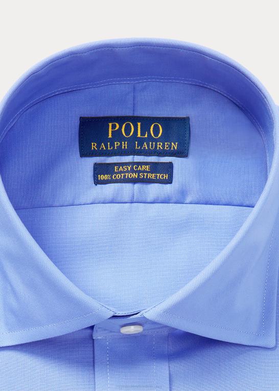 copen blå Mænd Ralph Lauren custom fit poplin skjorte Z426B913