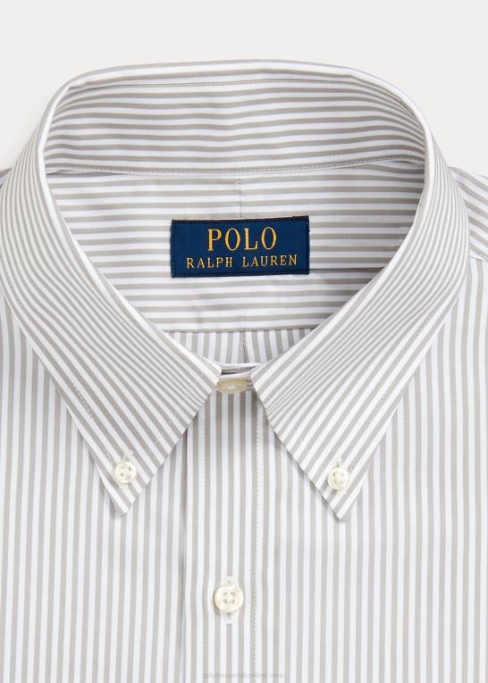 grå tåge Mænd Ralph Lauren slim fit stribet poplinskjorte Z426B381
