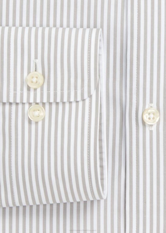 grå tåge Mænd Ralph Lauren slim fit stribet poplinskjorte Z426B381