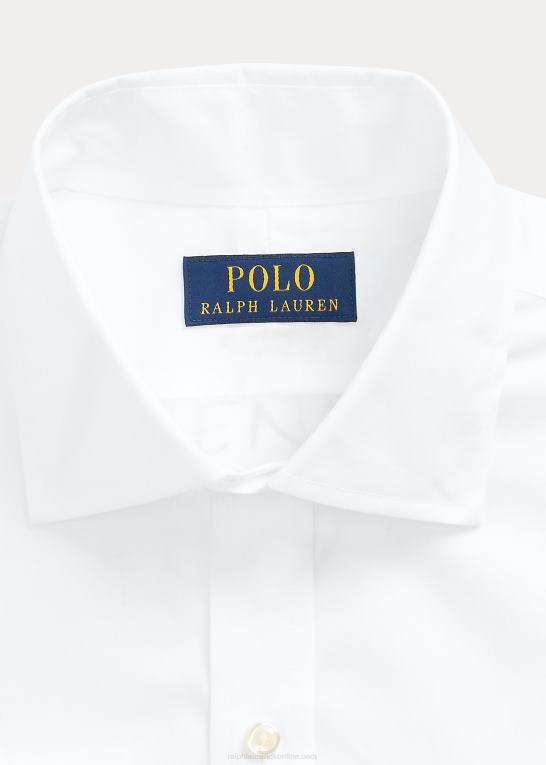 hvid Mænd Ralph Lauren Regent slim fit poplin fransk manchetskjorte Z426B680