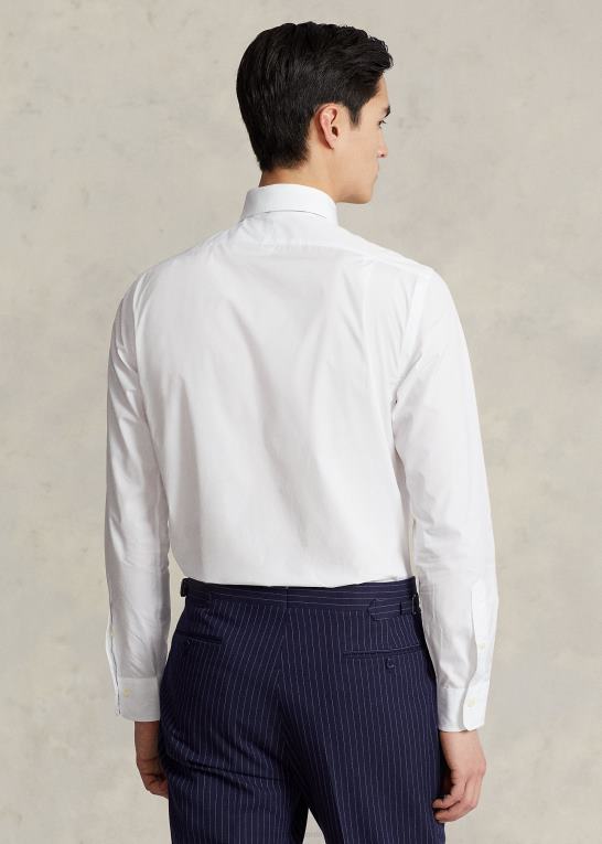 hvid Mænd Ralph Lauren regent slim fit poplin skjorte Z426B783