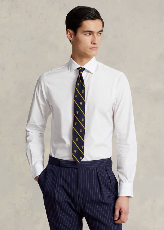 hvid Mænd Ralph Lauren regent slim fit poplin skjorte Z426B783