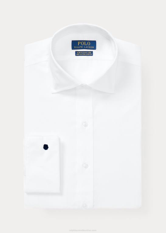 hvid Mænd Ralph Lauren slim fit fransk manchetskjorte Z426B427