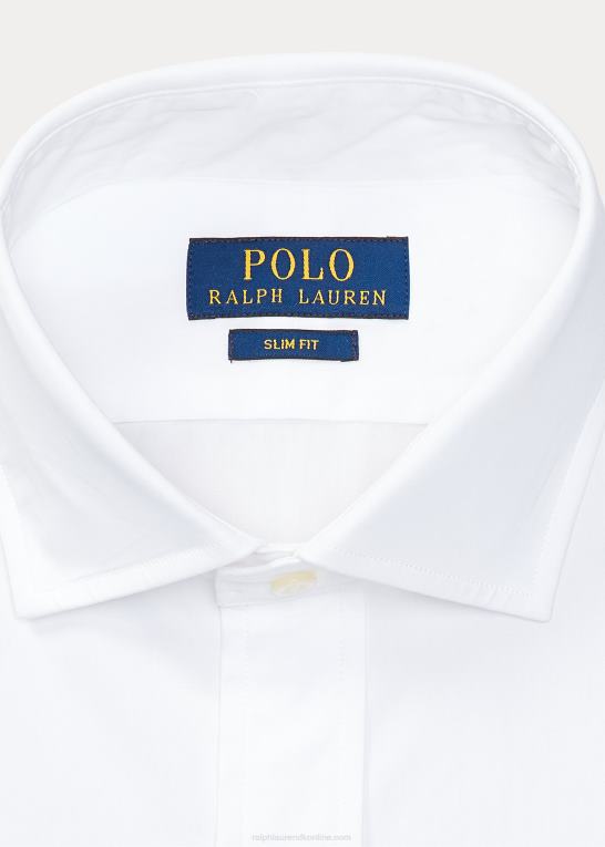 hvid Mænd Ralph Lauren slim fit poplin skjorte Z426B1309