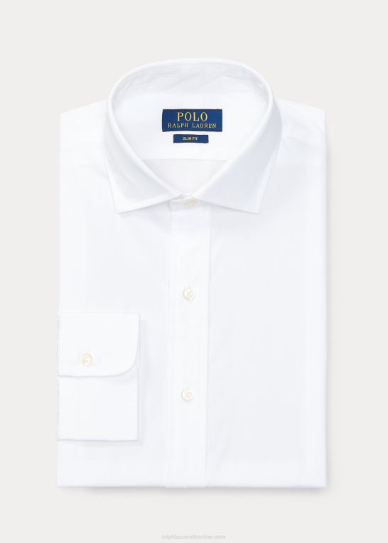 hvid Mænd Ralph Lauren slim fit poplin skjorte Z426B1309