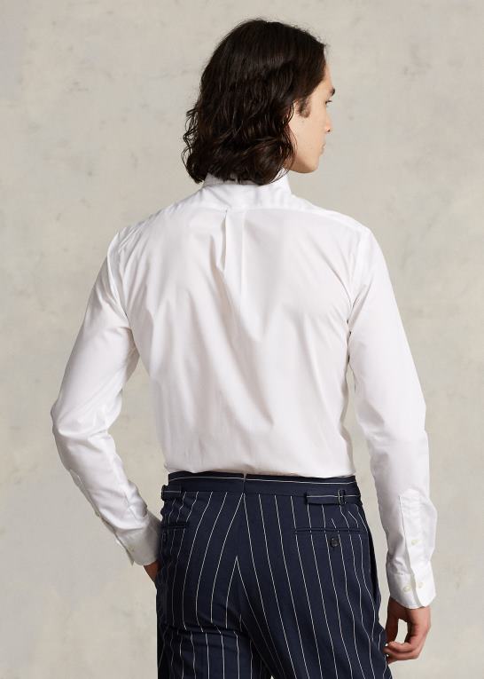 hvid Mænd Ralph Lauren slim fit poplin skjorte Z426B651