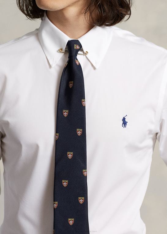 hvid Mænd Ralph Lauren slim fit poplin skjorte Z426B651