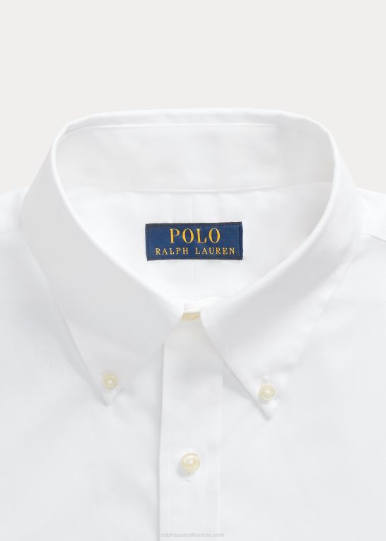 hvid Mænd Ralph Lauren slim fit poplin skjorte Z426B651