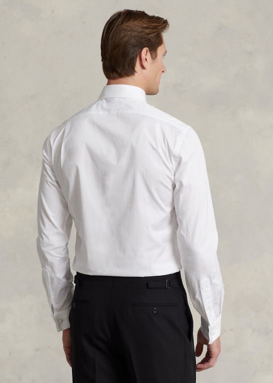 hvid Mænd Ralph Lauren slim fit smokingskjorte Z426B740