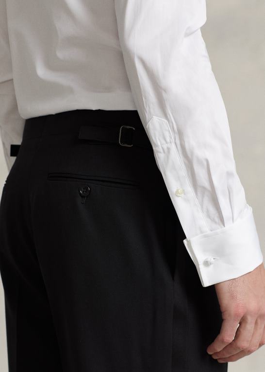 hvid Mænd Ralph Lauren slim fit smokingskjorte Z426B740