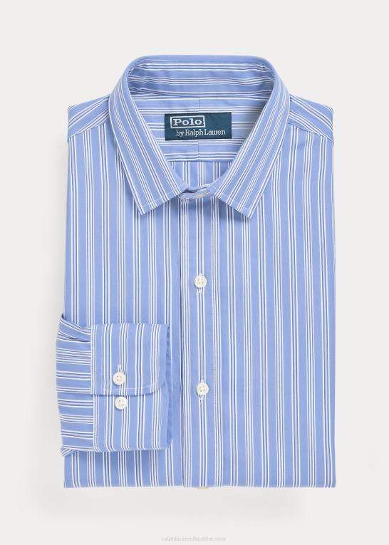 hvid Mænd Ralph Lauren stribet skjorte i tilpasset pasform Z426B8650