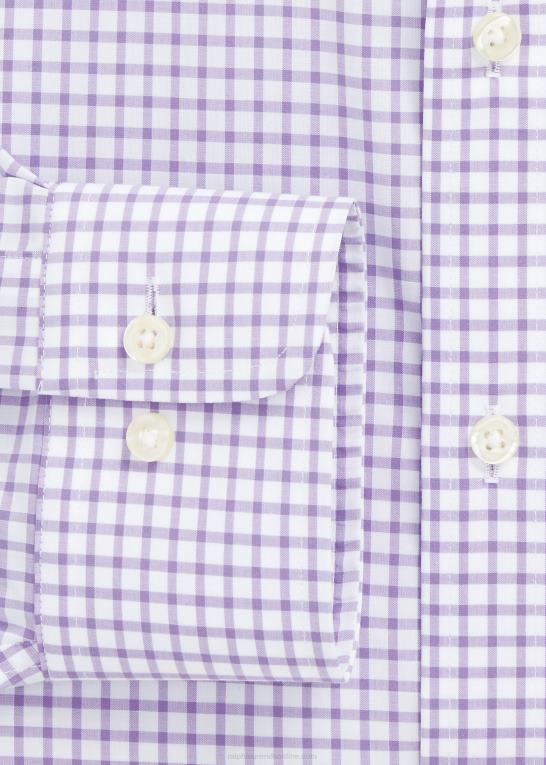 kaktus lilla/hvid Mænd Ralph Lauren ternet poplinskjorte i slim pasform Z426B743