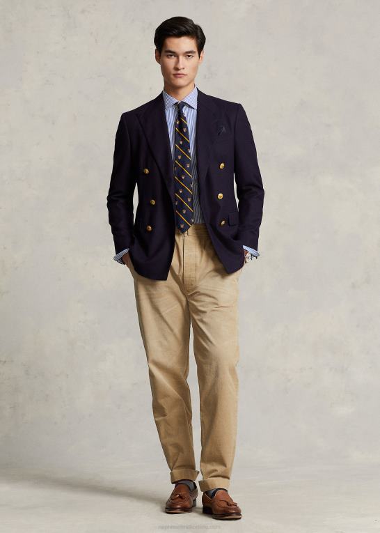 kobolt blå/hvid Mænd Ralph Lauren Regent slim fit stribet poplinskjorte Z426B1263